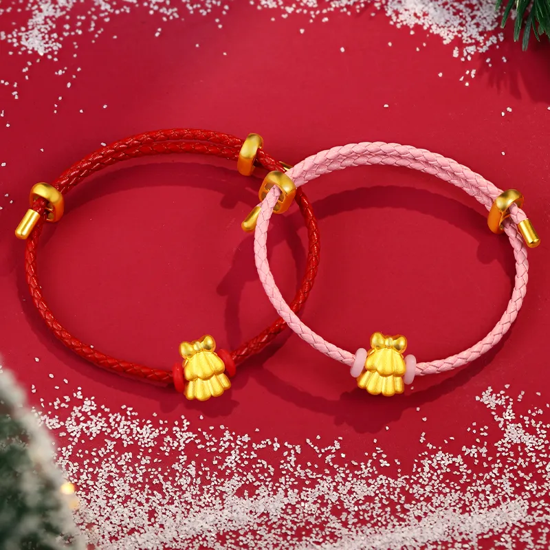 CHOW KING SANG Gold Bracelet Unisex-5