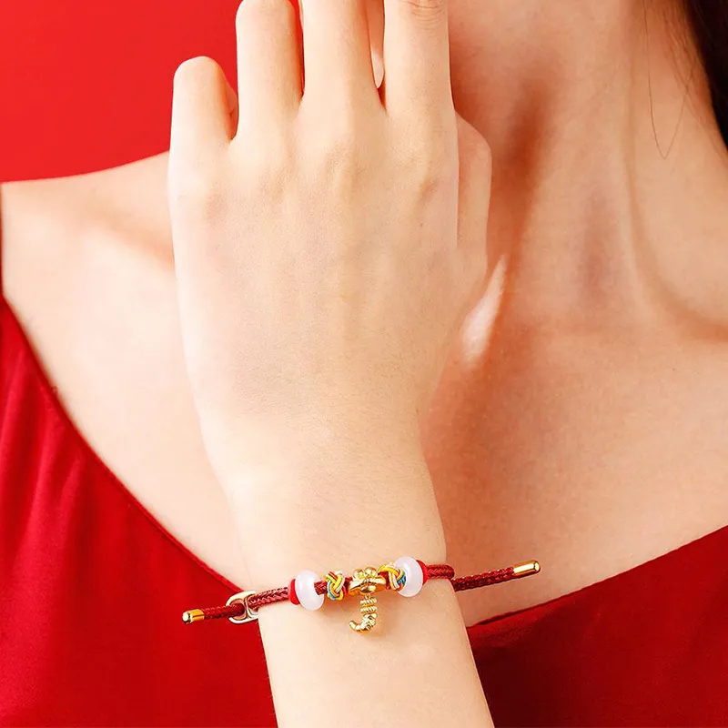 CHOW KING SANG Gold Plated Copper Bracelets Unisex-6