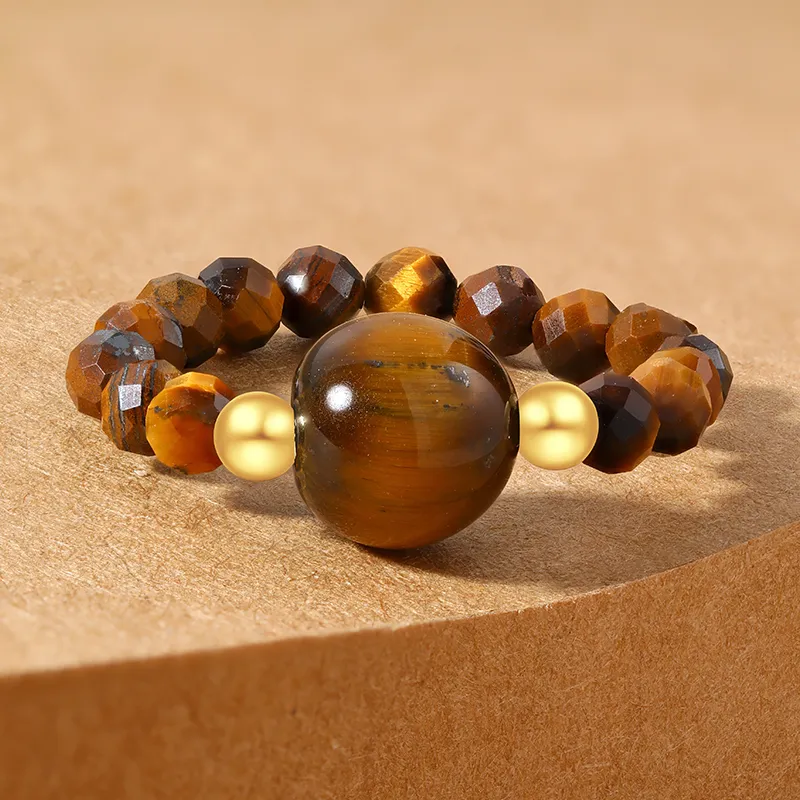 CHOW KING SANG Tiger's Eye Stone Rings Unisex-1
