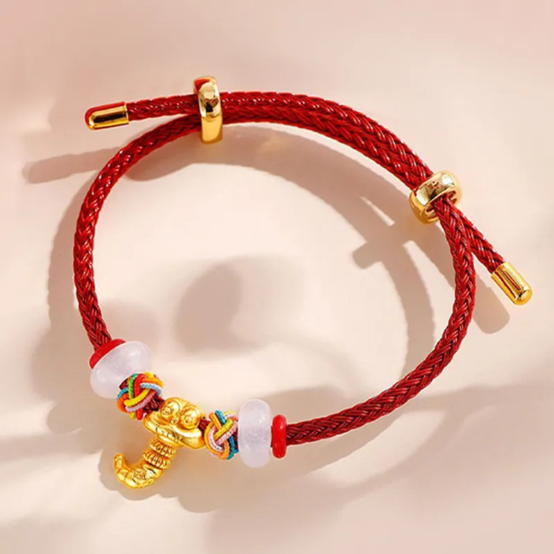 CHOW KING SANG Gold Plated Copper Bracelets Unisex-1