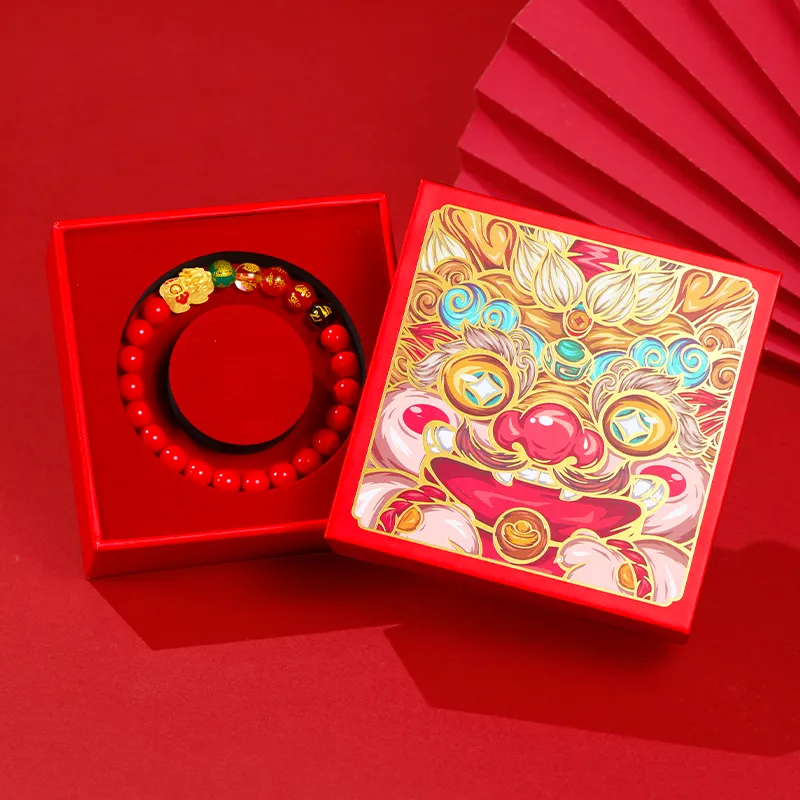 CHOW KING SANG Reconstructed Cinnabar Bracelets Unisex-4