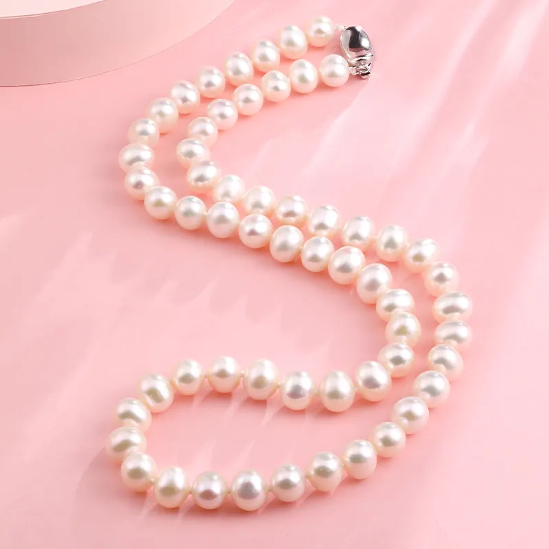 CHOW KING SANG Freshwater Shell Pearl Necklaces Unisex-2
