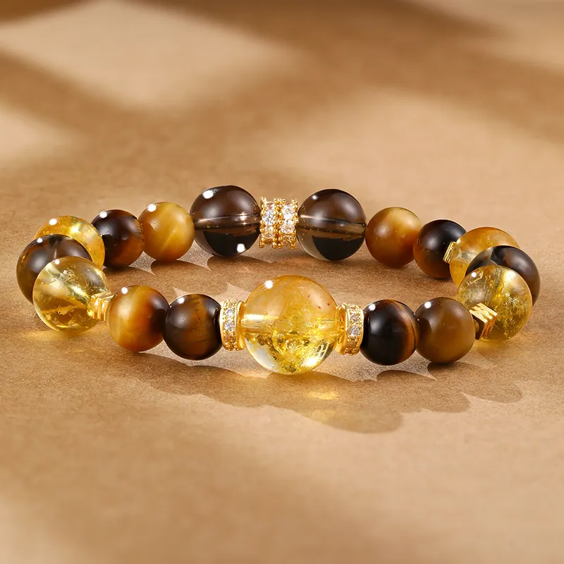CHOW KING SANG Tiger's Eye Stone Bracelets Unisex-6