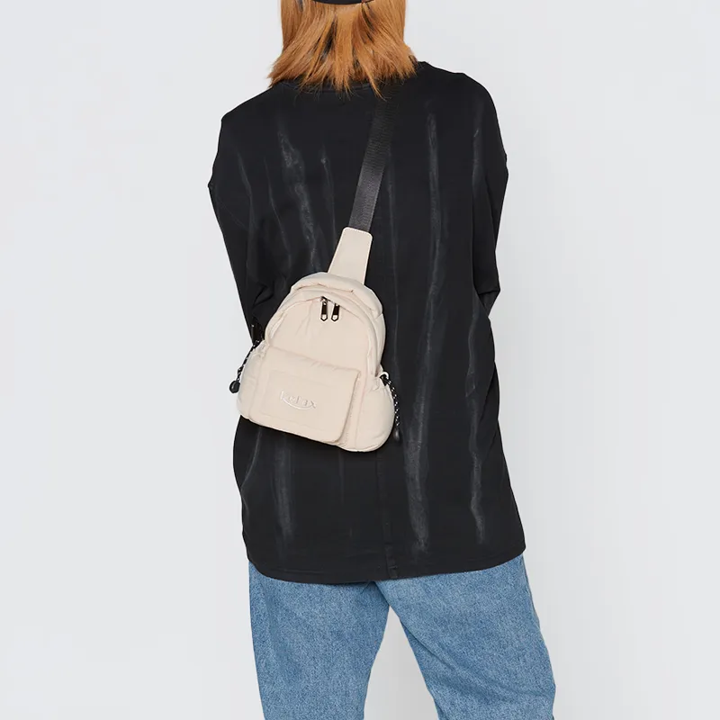 Art Traces Fabric Crossbody Bag Sling Bag Trumpets Unisex Milk White/Black-1