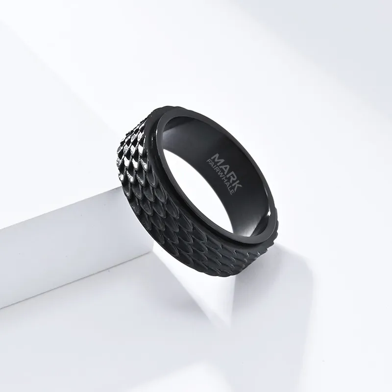 FAIRWHALE Titanium Steel Rings Unisex-5