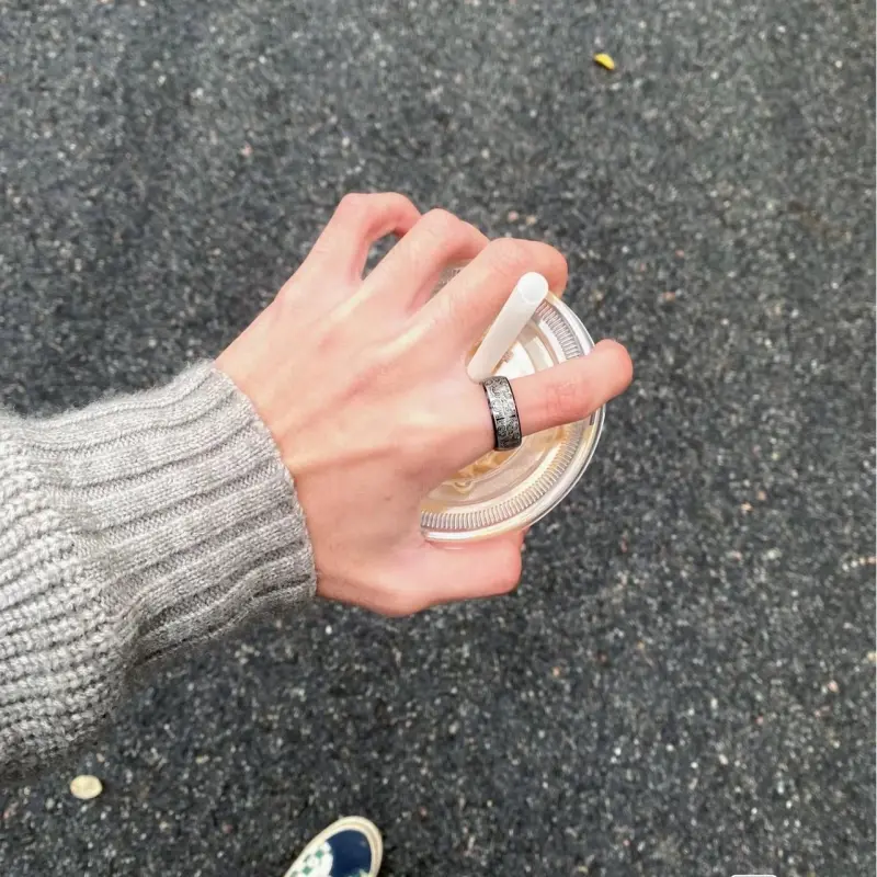 FAIRWHALE Titanium Steel Rings Unisex-4