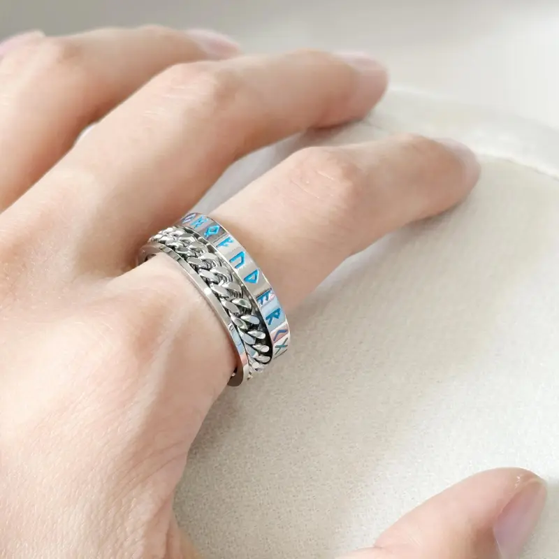 FAIRWHALE Titanium Steel Rings Unisex-4