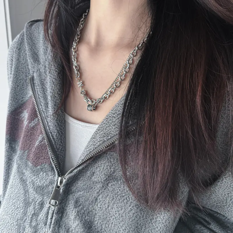 FAIRWHALE Titanium Steel Necklaces Unisex-2