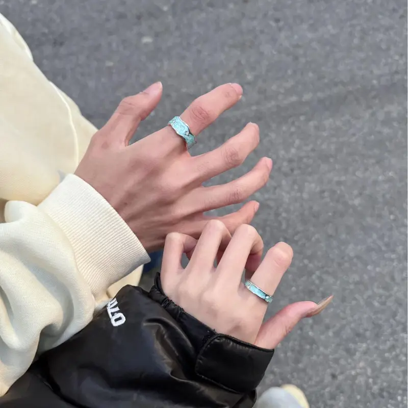FAIRWHALE Titanium Steel Zircon Rings Unisex-10