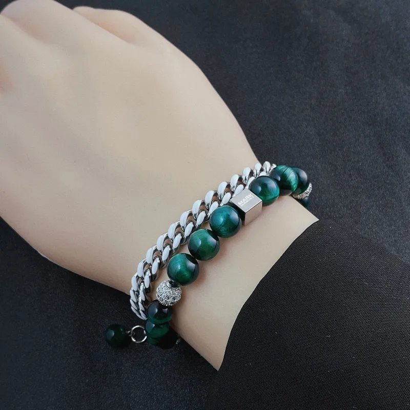FAIRWHALE Tiger's Eye Stone Bracelets Unisex-1