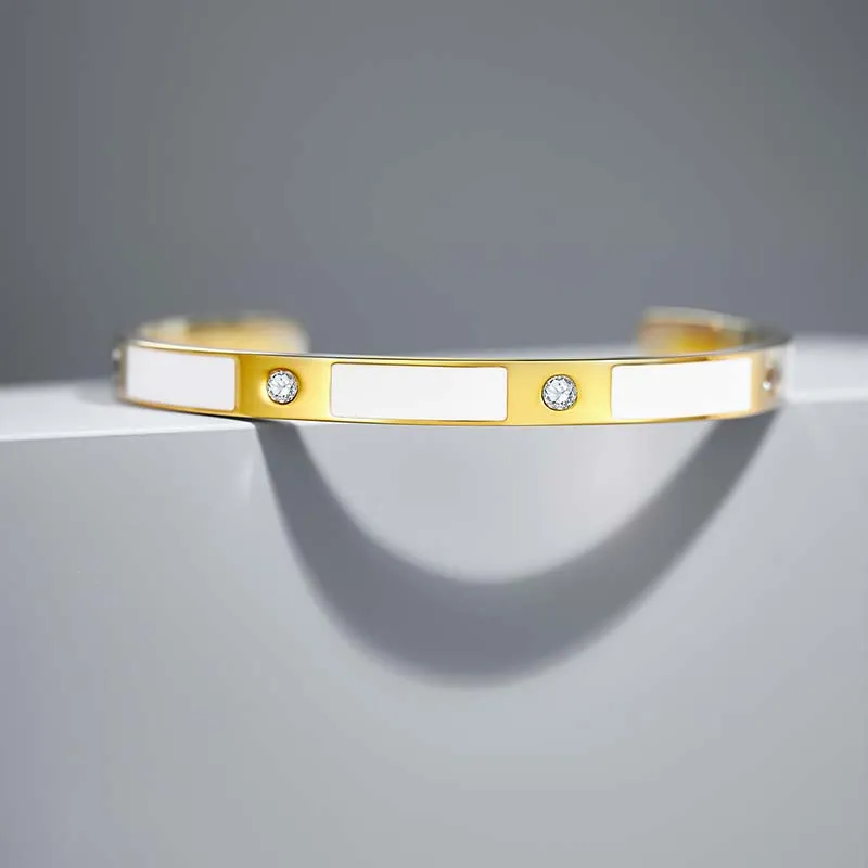 FAIRWHALE Stainless Steel Bangles Women's-5