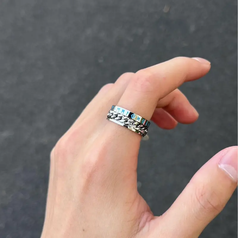 FAIRWHALE Titanium Steel Rings Unisex-5