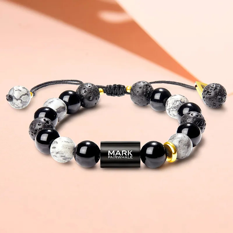 FAIRWHALE Obsidian Bracelets Unisex-3