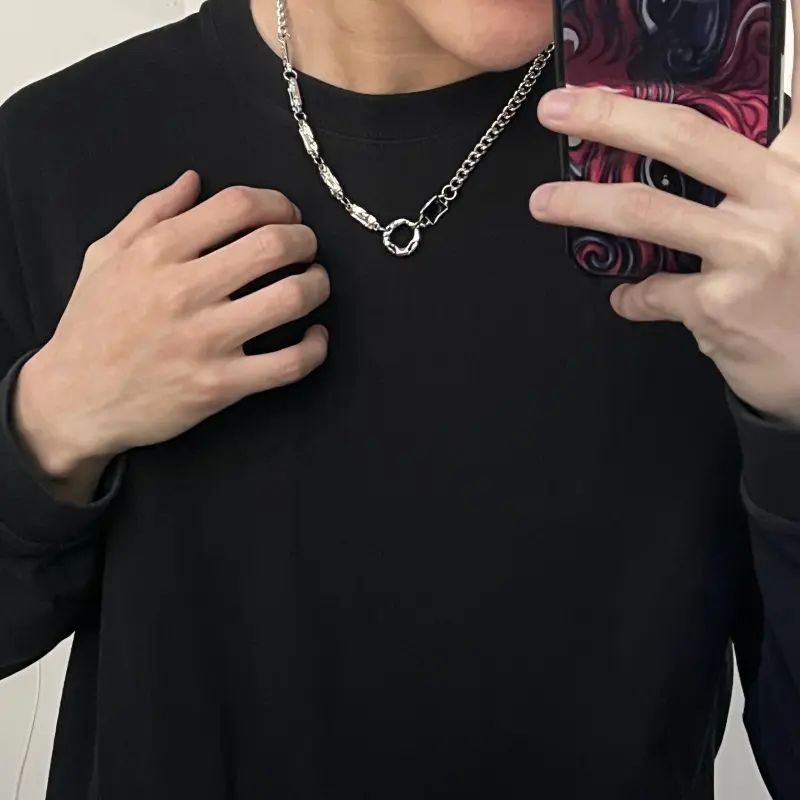 FAIRWHALE Titanium Steel Necklaces Unisex-6