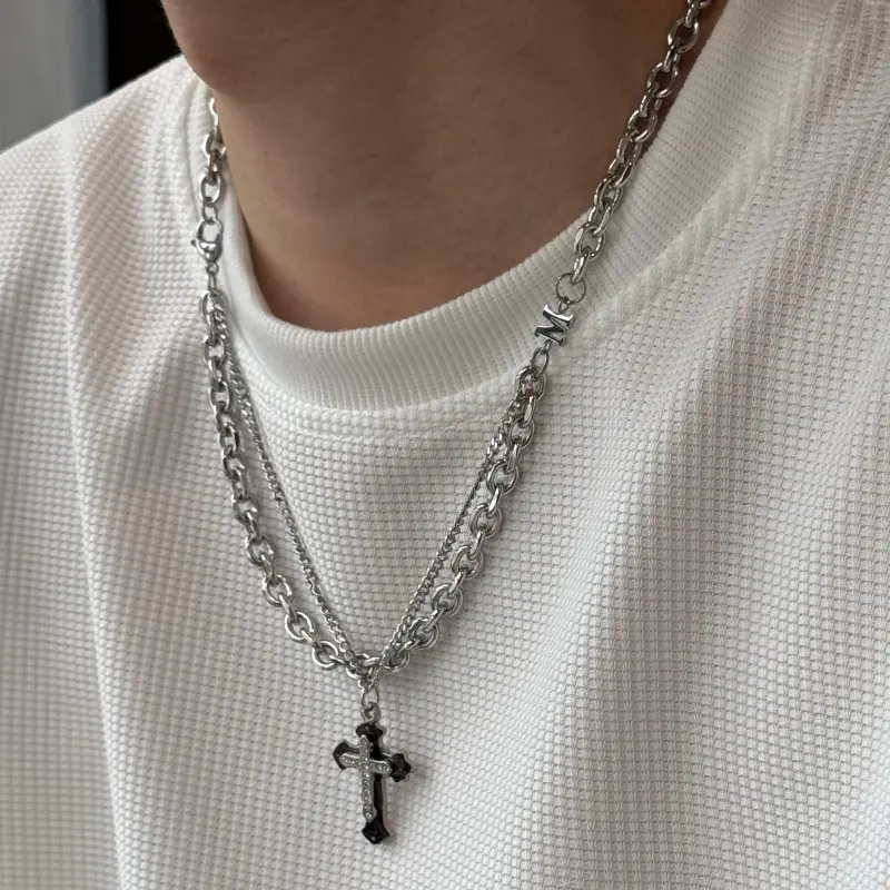 FAIRWHALE Titanium Steel Necklaces Unisex-2