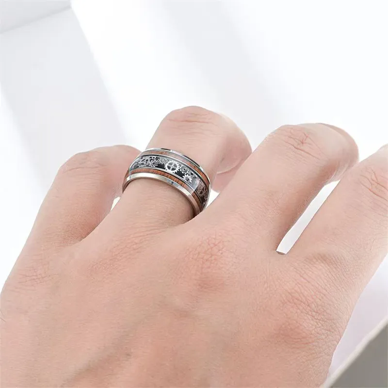 FAIRWHALE Titanium Steel Rings Unisex-1