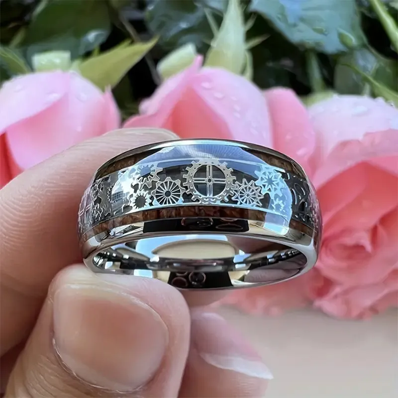 FAIRWHALE Titanium Steel Rings Unisex-2