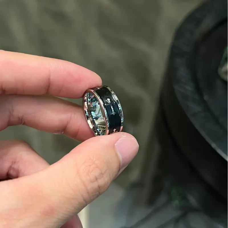FAIRWHALE Titanium Steel Rings Unisex-1