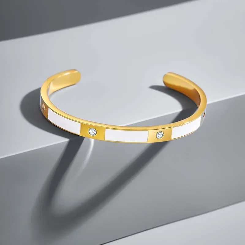 FAIRWHALE Stainless Steel Bangles Women's-3