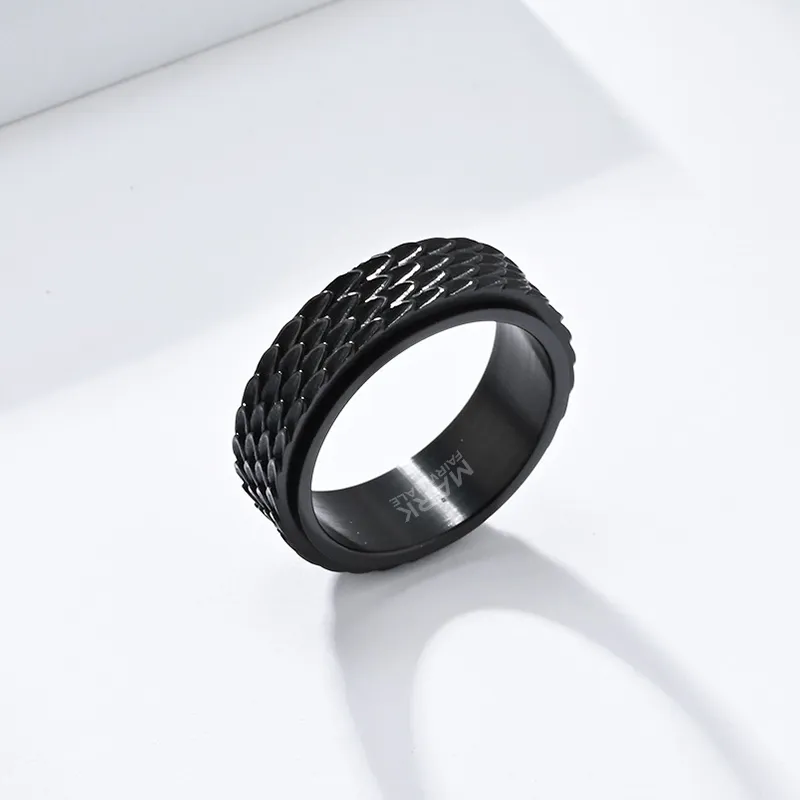 FAIRWHALE Titanium Steel Rings Unisex-6