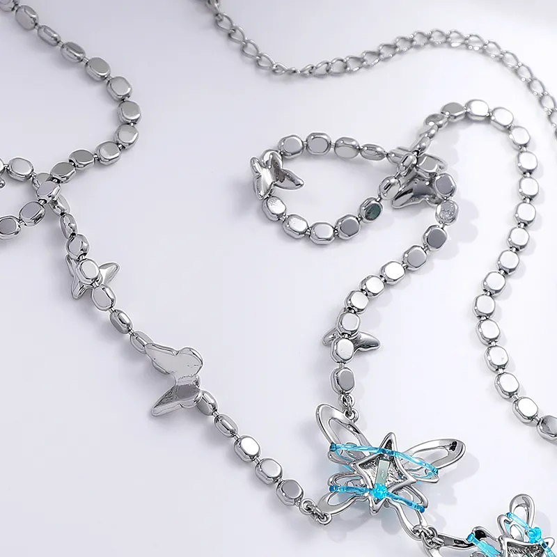 FAIRWHALE Alloy Resin Glass Necklaces Women's-3