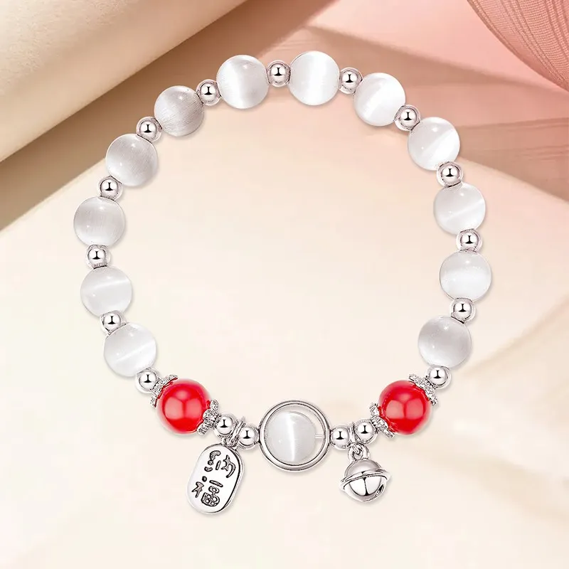 FAIRWHALE Cat's Eye Stone Jade Bracelets Women's-1