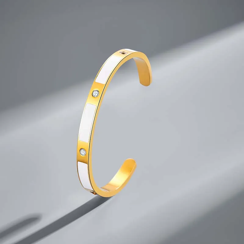 FAIRWHALE Stainless Steel Bangles Women's-4