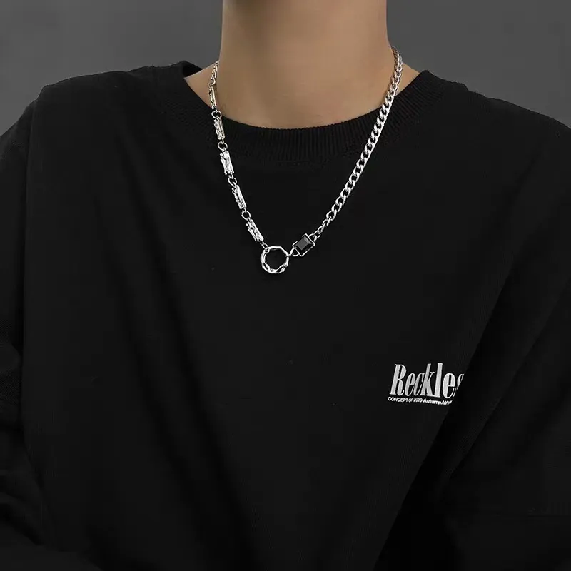 FAIRWHALE Titanium Steel Necklaces Unisex-3