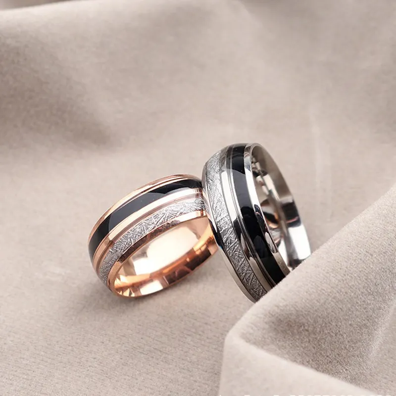 FAIRWHALE Titanium Steel Rings Unisex-1