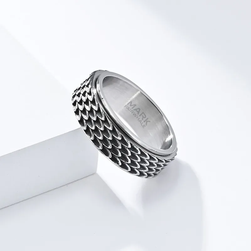 FAIRWHALE Titanium Steel Rings Unisex-1