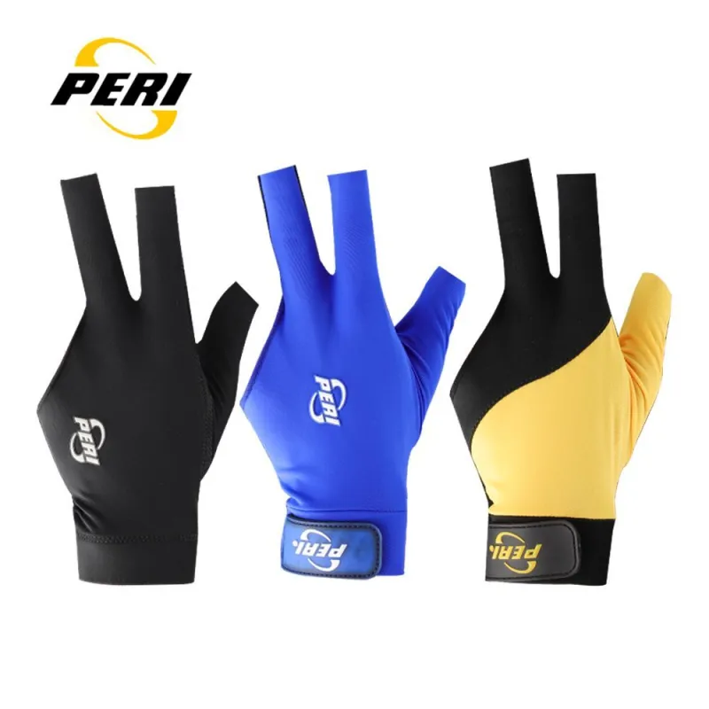 PERI Billiards Three Finger Gloves Lycra Unisex Blue Black-12