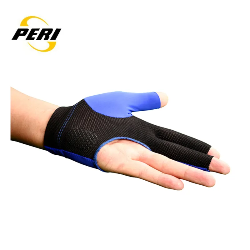PERI Billiards Three Finger Gloves Lycra Unisex Blue Black-9