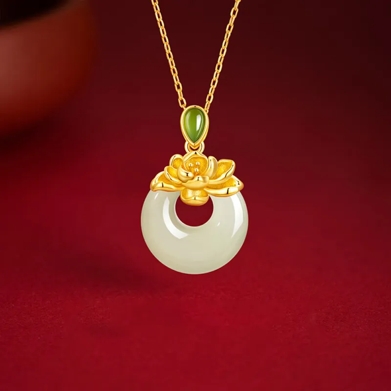 Seven Seven Silver Jewelry Natural Chalcedony Jade Necklaces Women's-4