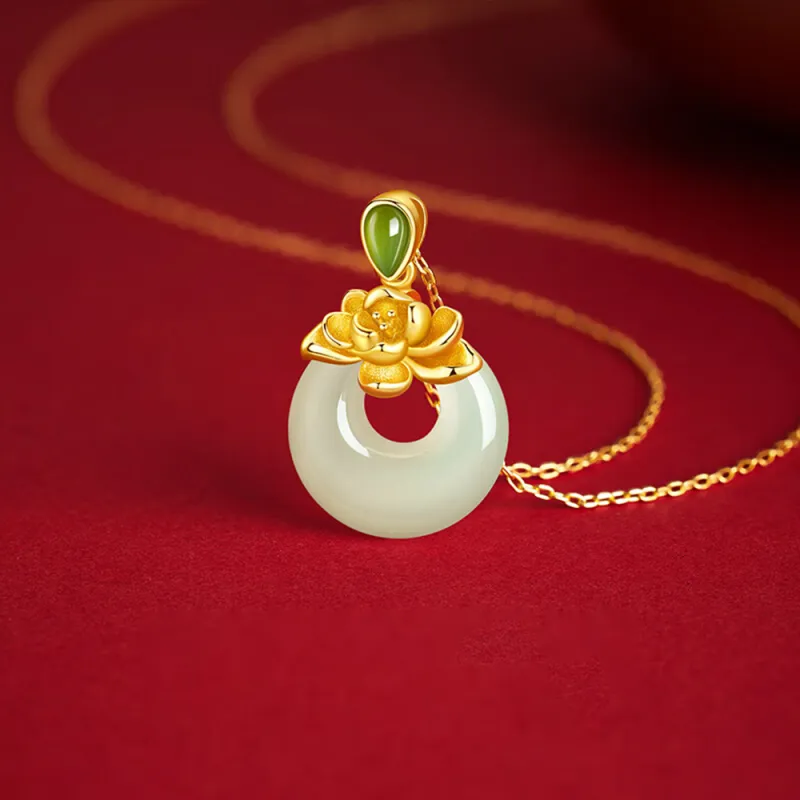 Seven Seven Silver Jewelry Natural Chalcedony Jade Necklaces Women's-5