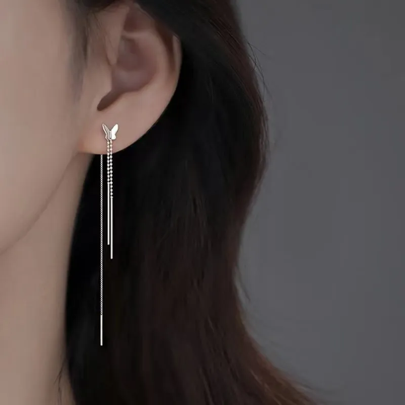 Seven Seven Silver Jewelry S925 Silver Drop Earrings Women's-1
