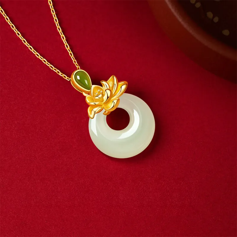 Seven Seven Silver Jewelry Natural Chalcedony Jade Necklaces Women's-3