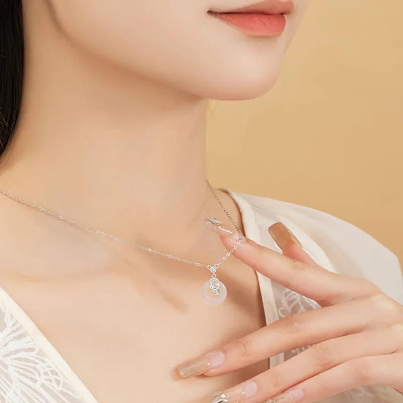 Seven Seven Silver Jewelry Natural Chalcedony Necklaces Women's-2