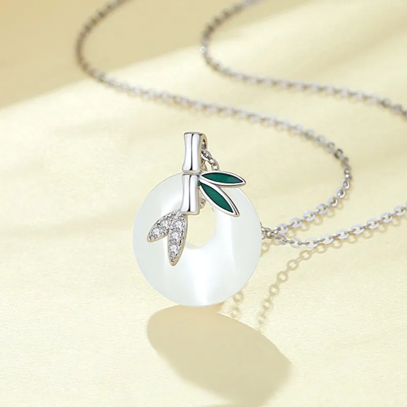 Seven Seven Silver Jewelry Glass Cat Eye Necklaces Unisex-3