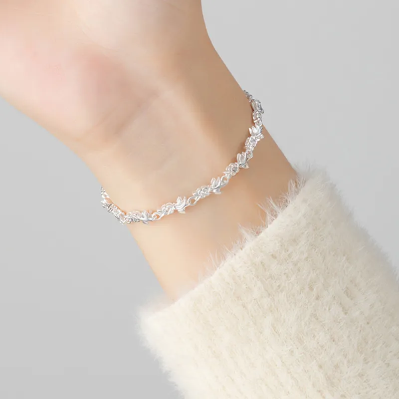 Seven Seven Silver Jewelry 999 Fine Silver Bracelets Unisex-5