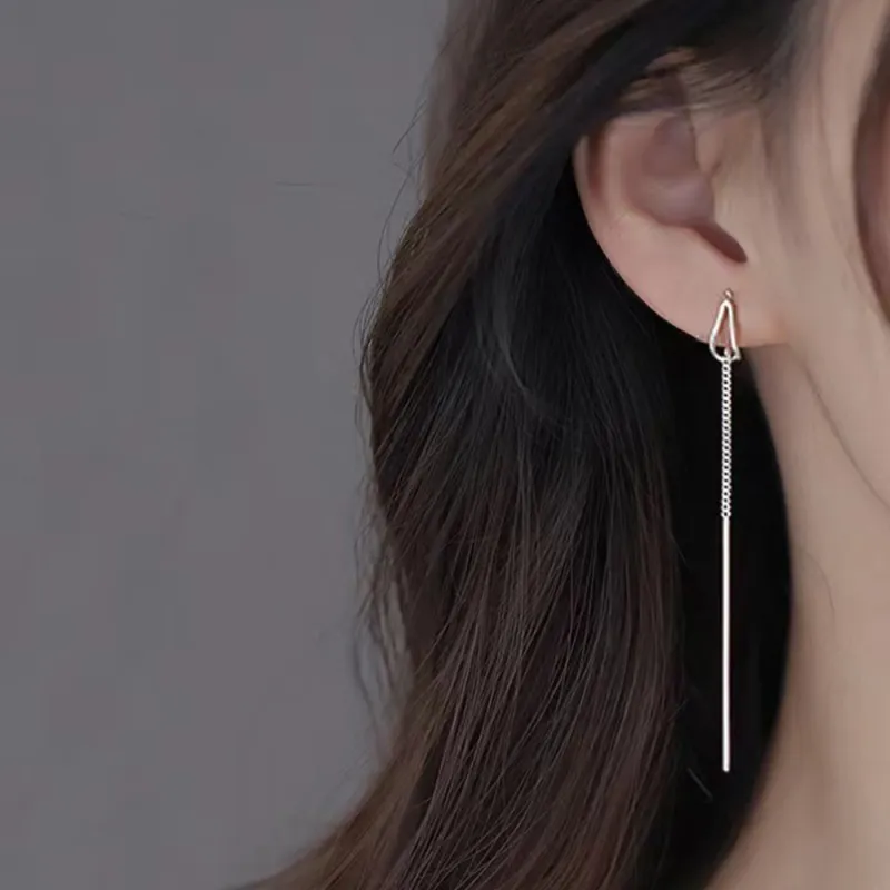 Seven Seven Silver Jewelry S925 Silver Drop Earrings Women's-1