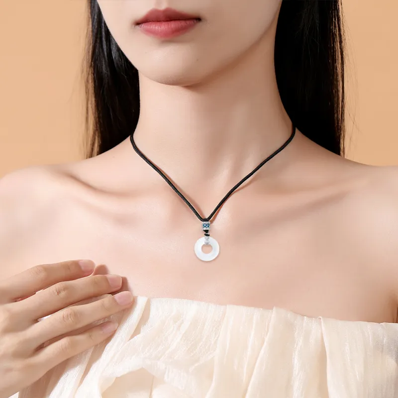 Seven Seven Silver Jewelry Chalcedony Necklaces Unisex-2