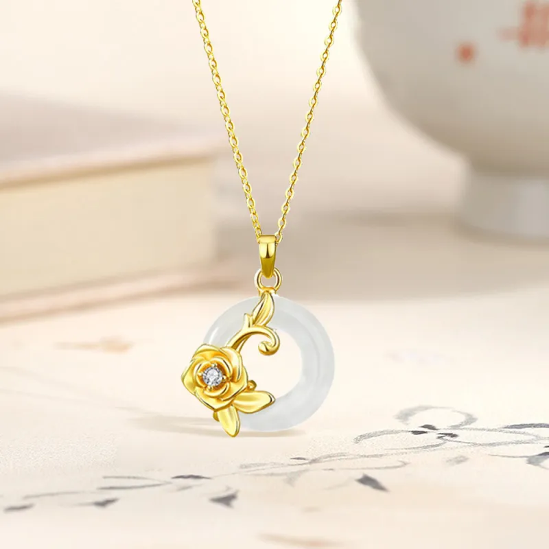 Seven Seven Silver Jewelry Natural Chalcedony Necklaces Unisex-4