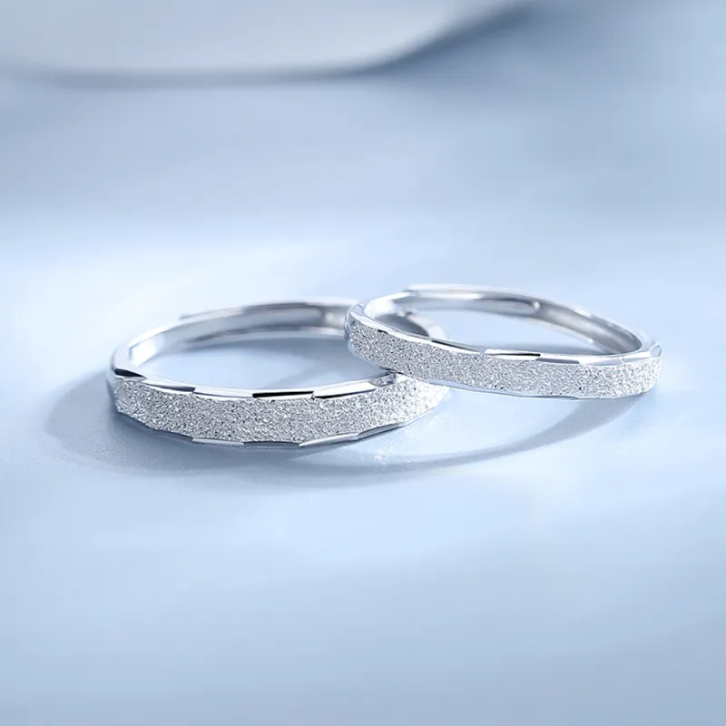 Seven Seven Silver Jewelry S999 Fine Silver Couple Rings Ring Unisex-2