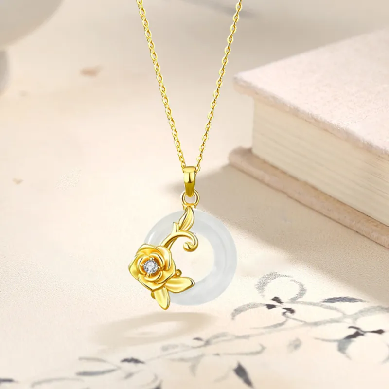 Seven Seven Silver Jewelry Natural Chalcedony Necklaces Unisex-5