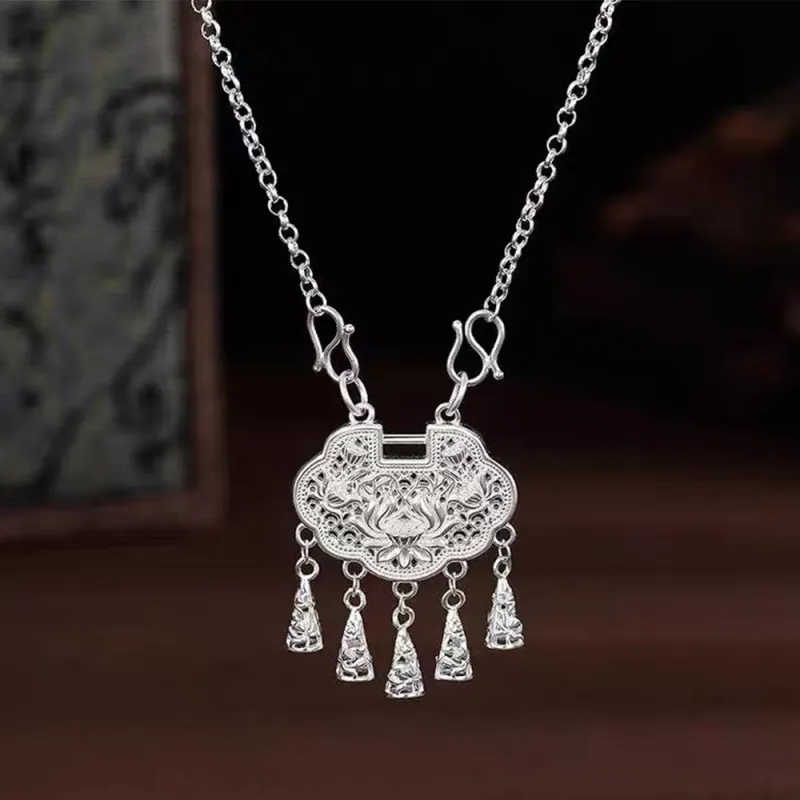 Seven Seven Silver Jewelry S999 Fine Silver Sterling Silver Necklaces Women's-3
