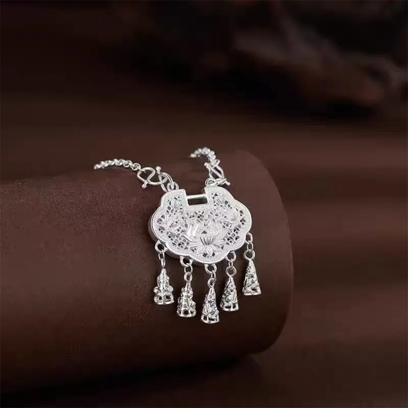 Seven Seven Silver Jewelry S999 Fine Silver Sterling Silver Necklaces Women's-2