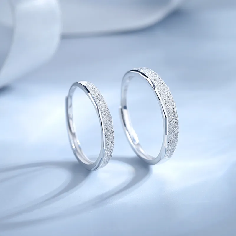 Seven Seven Silver Jewelry S999 Fine Silver Couple Rings Ring Unisex-3