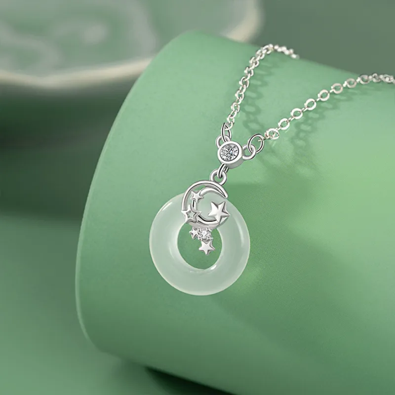 Seven Seven Silver Jewelry Natural Chalcedony Necklaces Women's-4