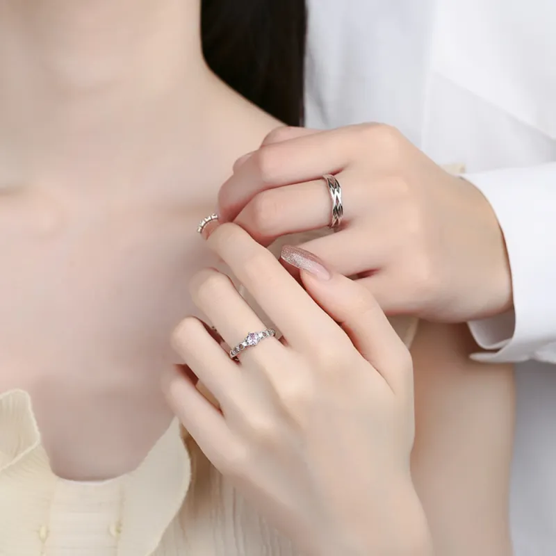 Seven Seven Silver Jewelry S999 Fine Silver Rings Unisex-4