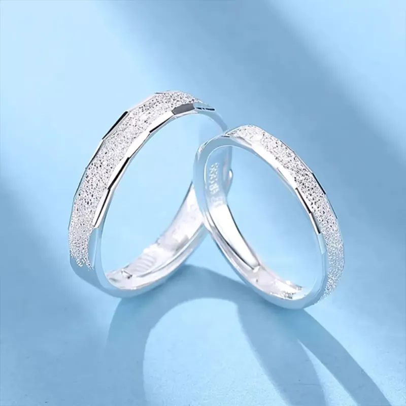 Seven Seven Silver Jewelry S999 Fine Silver Couple Rings Ring Unisex-1